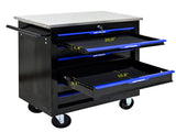 7 DRAWERS MULTIFUNCTIONAL TOOL CART WITH WHEELS-BLACKBLUE 83846635