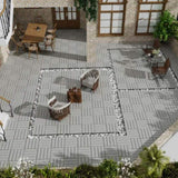 Patio Floor Tiles Pack of 22 WPC Wood-Plastic Composite Patio Deck Tiles DIY Interlocking Decking W206P201286