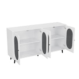Modern Accent Sideboard Cabinet with Acrylic Doors, Freestanding Storage Cupboard Console Table for W578P186748