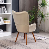 Doarnin Contemporary Silky Velvet Tufted Button Back Accent Chair, White T2574P164270