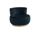 COOLMORE 360 Degree Swivel Cuddle Barrel Accent Sofa Chairs, Round Armchairs with Wide Upholstered, W395P145393