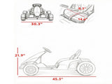 Red 24V Electric Go Kart Dual 150W Motors, Adjustable Seat, 11.2MPH High Speed, Slow Start, 33546426