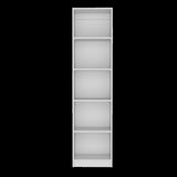 Home Xs Bookcase with 5-Tier Shelves and Slim Design -White -Office B200137829