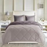 Full/Queen 3M Scotchgard Diamond Quilting Reversible Down Alternative Comforter Set B03598992