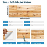 40 Pcs Self-Adhesive Wood-Look Flooring With Realistic Wood Grain Flooring ,Durable And Easy DIY 87202939