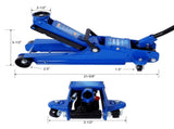 2.5 Ton Low Profile, Heavy-Duty Steel Racing Floor Jack with Single Piston Lift Pump, Lifting Range 65958284