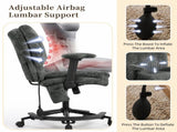 Chenille Criss Cross Office Chair with Air Lumbar Support, Flip-up Adjustable Arms, Built-in 06096537