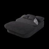 75''2-in-1 Foldable Sofa,Convertible Sleeper Foam Sofa Bed with Multi Functional Blanket, Chenille W834P317050