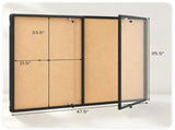 Outdoor Lockable Cork Bulletin Board, Aluminum Framed Enclosed Notice Display Case with Shatterproof 08178961