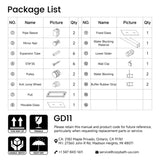 72*76"Fixed & Sliding Shower Door, Square Tube Hardware, Clear Glass Shower Door, 3/8 SGCC T3177P320619