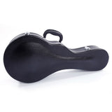 F-Style Microgroove Pattern Leather Wood Mandolin Case Black 93153544