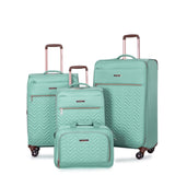 4-Piece Set ,Softshell Suitcase Spinner Wheels Terylene Sets Carry On Suitcase W284P154707