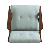 30" Mid-Century Modern Accent Chair with Plush Cushions, Angled Arm Design, and Sturdy Solid Wood N767P205861G