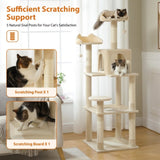 ZNTS 63'' Multi-Level Cat Tree Cat Tower for Indoor Cats with Sisal-Covered Scratching Post, Cozy Cat 51846476