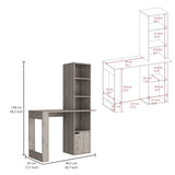 Oiwa Computer Desk with Bookcase and Cabinet B070P188857