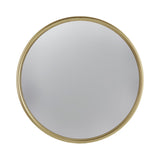 ZNTS D15" Gold Round Mirror, Circle Mirror with Iron Frame for Living Room Bedroom Vanity Entryway W2078126760