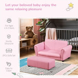 Kids Sofa Set with Footstool-Pink 93471348