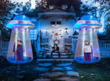 8.8 FT Halloween Inflatable UFO Yard Decoration, Fun Tall Blow up Yard Decor with Built-in LED 24974284