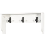 2-in-1 Coat Rack and Nightstand,Wood Bedside/Entryway Storage Organizer with Drawer & Hooks, W331P280719