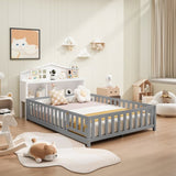 Headboards for Full-size Montessori Floor Bed White,Freely collocation W1716P181577