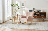 Baby Room High Rocking Chair Nursery Chair , Comfortable Rocker Fabric Padded Seat ,Modern High W1361137249