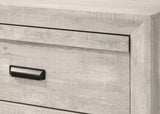 1pc Contemporary Nightstand End Table with Two Storage Drawers Rustic Beige Gray Finish Bedroom B011P163879