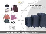 (2024) Two-piece suitcase suitcase set Oxford trolley case without password lock universal wheel 01273643