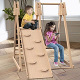 ZNTS 4-in-1 Indoor Play Gym - Jungle Gym Playset with Baby Swing, Slide, Ladder, and Climbing Wall 30433659