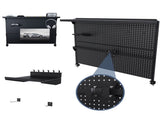 Clamp-On Desk Pegboard with Single Monitor Stand, 43x35 Inch Steel Peg Board Organizer with Hooks & 68031913