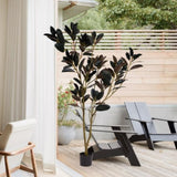 Simulated green plant pot indoor living room home iron tree leaves tree bonsai home W2945P278470