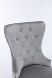 Simba Stainless Steel 2 Piece Chair Finish with Velvet Fabric in Light Gray 808857961150
