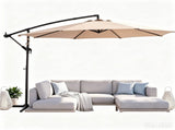 10ft Umbrella Hanging Offset Market Outdoor Sun Shade For Deck Poolside Easy Tilt Cross Base 50652533
