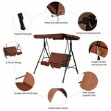 2-Seat Patio Swing Chair with awning 18991627