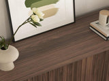 Sideboard Buffet Cabinet with Storage, Long Sideboard Storage Cabinet with 4 Doors, Wood Credenza W409P327406