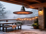 1500W Infrared Outdoor Heater with Remote Control Brown 49991775