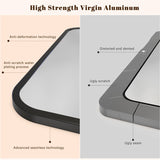 Black Bathroom Wall Mirror for Over Sink 40" 32" Rectangle Vanity Mirror with Round Corner for T3177P296179