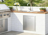 Stainless Steel Pull Out Trash Drawer 19.7W x 26.5H Inch, Outdoor Kitchen Drawer with Trash Bag 68984828