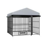 Large Dog Kennel Outdoor Pet Pens Dogs Run Enclosure Animal Hutch Metal Coop Fence with Roof W1820P321938