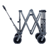 Collapsible Folding Wagon 300L,49" Extra Long Collapsible Wagon with Tailgate, All-Terrain 7"x 4" W321P269235