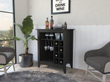 New Canaan 6-Bottle 1-Drawer 1-Shelf Bar Cabinet Black Wengue B06280164