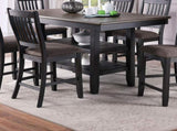 1pc Cunter Height Dining Table Dark Coffee Finish Kitchen Breakfast Dining Room Furniture Table w 2x B01183547