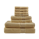 100% Cotton 8 Piece Antimicrobial Towel Set B03599334