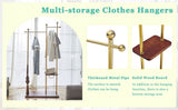 70" Tall Industrial Coat Rack for Entryway, Solid Wood & Stainless Steel Clothing Rack, Double Layer W2920P276824
