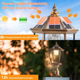 Retro gold Solar Column Headlights With Dimmable LED 1 pack W1340133339