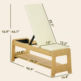 ZNTS Wooden Adjustable Weight Bench 71536717