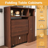 Multifunctional Folding Dining Table with Wall-Mounted Sideboard & Storage for Small Apartments W2700P272128