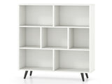 7 Cube Bookcase 3-Tier Modern Storage Organizer with 4 Metal Legs Bookshelves 68770112