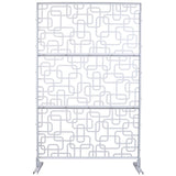 Outdoor & Indoor Privacy Metal Privacy 76" H48" W, Freestanding Decorative Privacy W465P193251