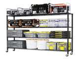 4-tier, adjustable shelf spacing, with adjustable feet and wheels, iron display stand, 150*60*192cm, 26867102