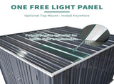 6x8FT Galvanized Steel Outdoor Storage Shed with Lockable Double Doors, Metal Lean to Shed with Free W2556P295413